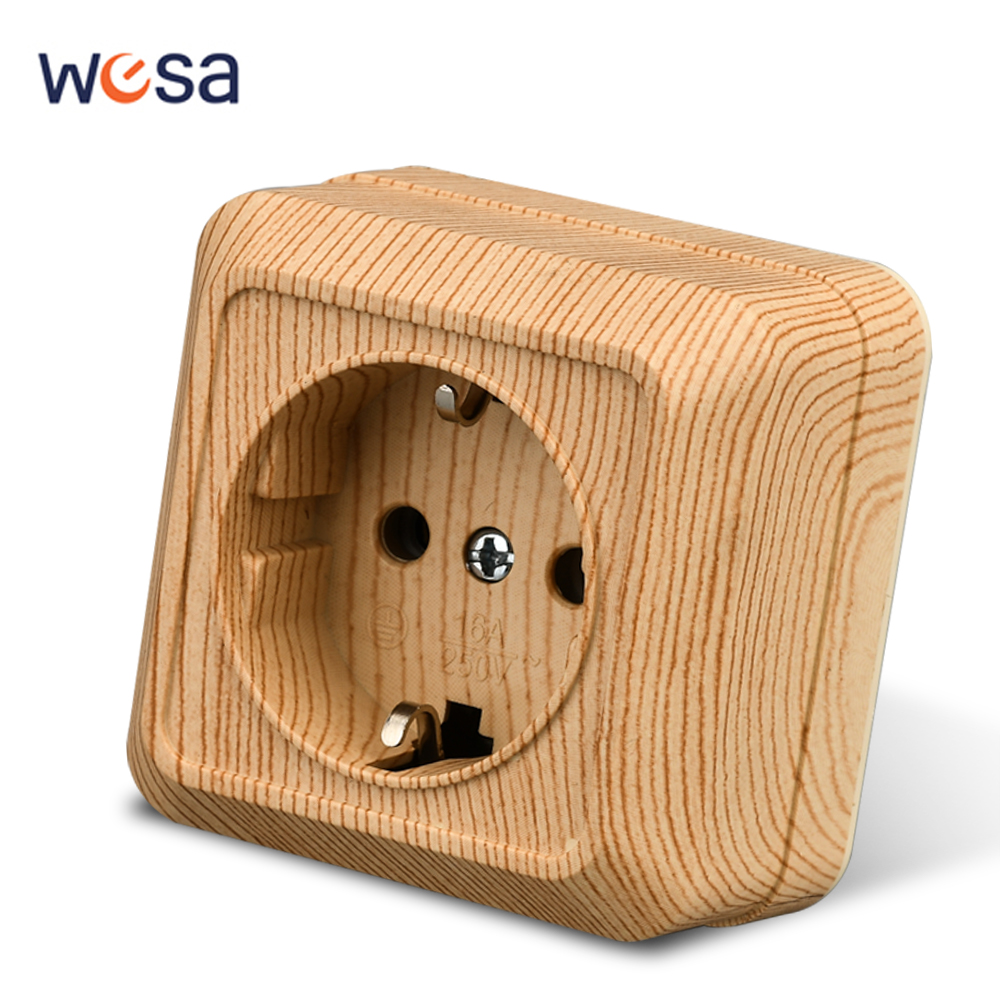 Outdoor Power Solutions - WESA 목재 벽 표면 소켓 플러그
