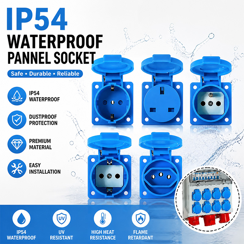 Outdoor Power Solutions - IP54 16A 방수 산업용 패널 소켓