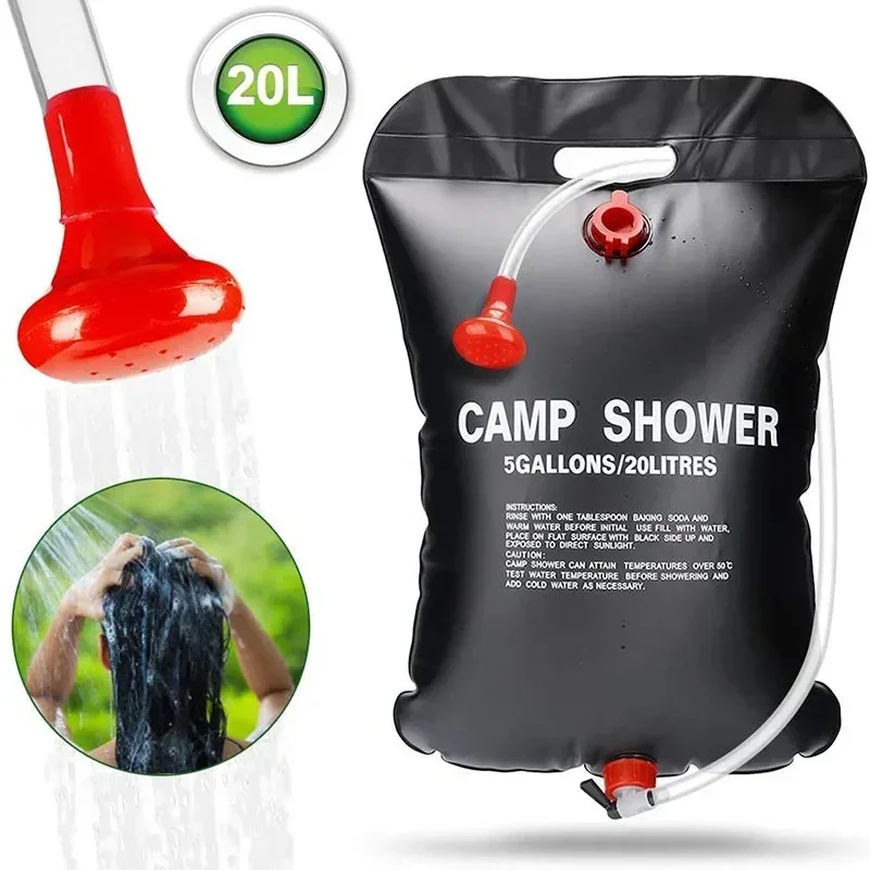 Outdoor Power Solutions - 대용량 20L 야외 샤워백 태양열 가열