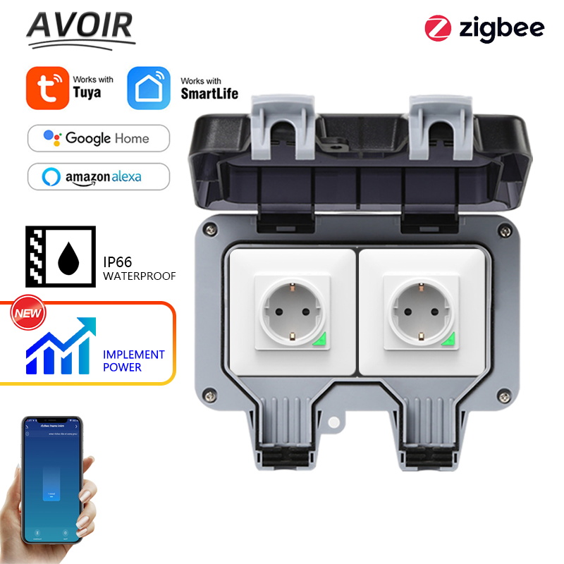 Outdoor Power Solutions - Avoir Tuya Zigbee 전기 소켓 IP66