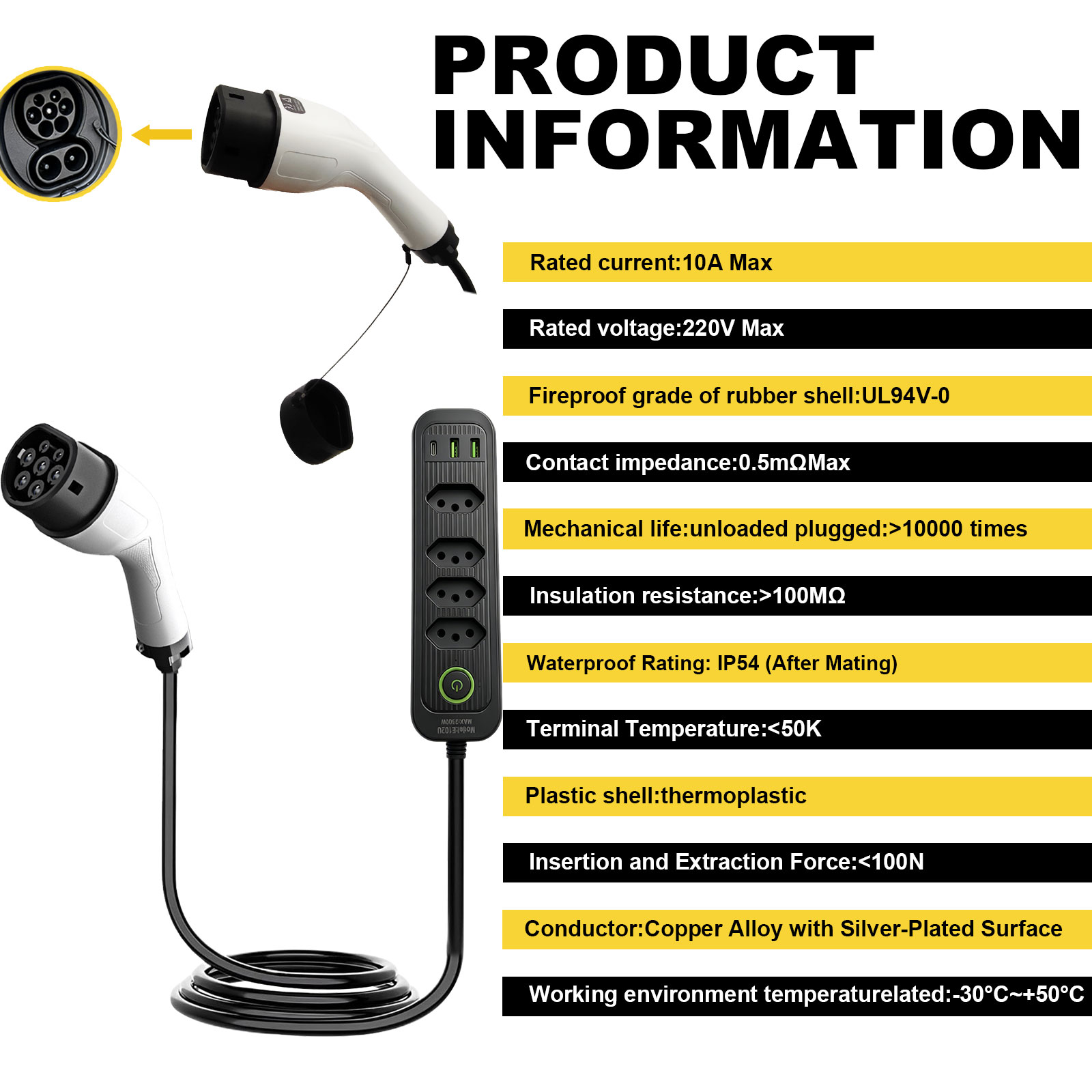 타입2 V2L 방전 어댑터 16A 브라질 소켓 EV - - Outdoor Power Solutions 리뷰 및 가격
