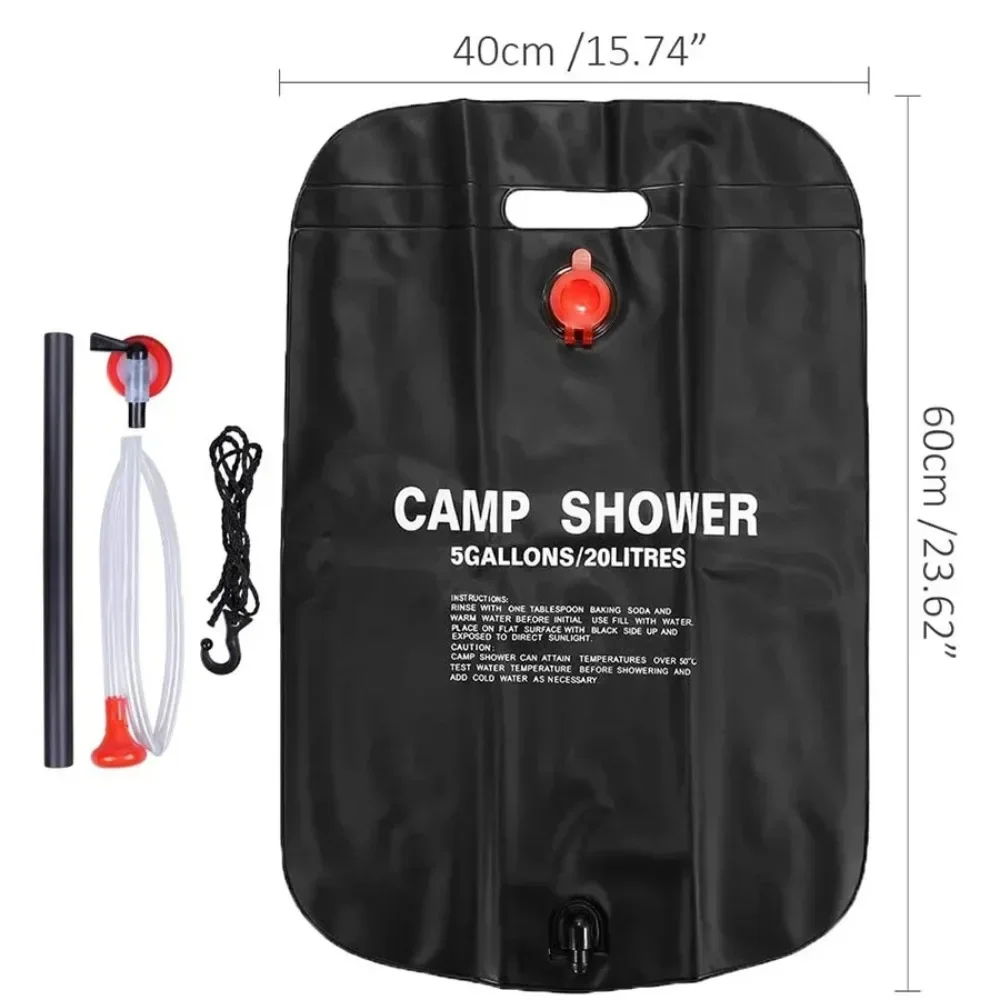 대용량 20L 야외 샤워백 태양열 가열 캠핑 해변 여행 - Outdoor Power Solutions 리뷰 및 가격