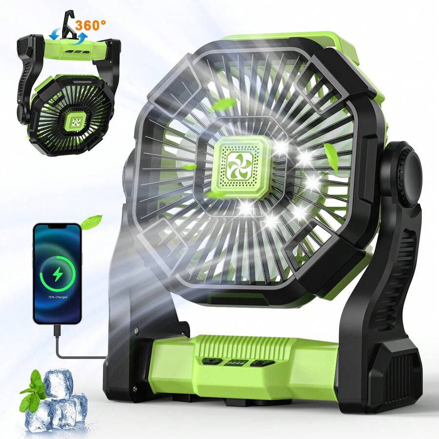 20000mAh 휴대용 배터리 구동 팬(LED 랜턴 포 - Outdoor Power With Timer 리뷰 및 가격