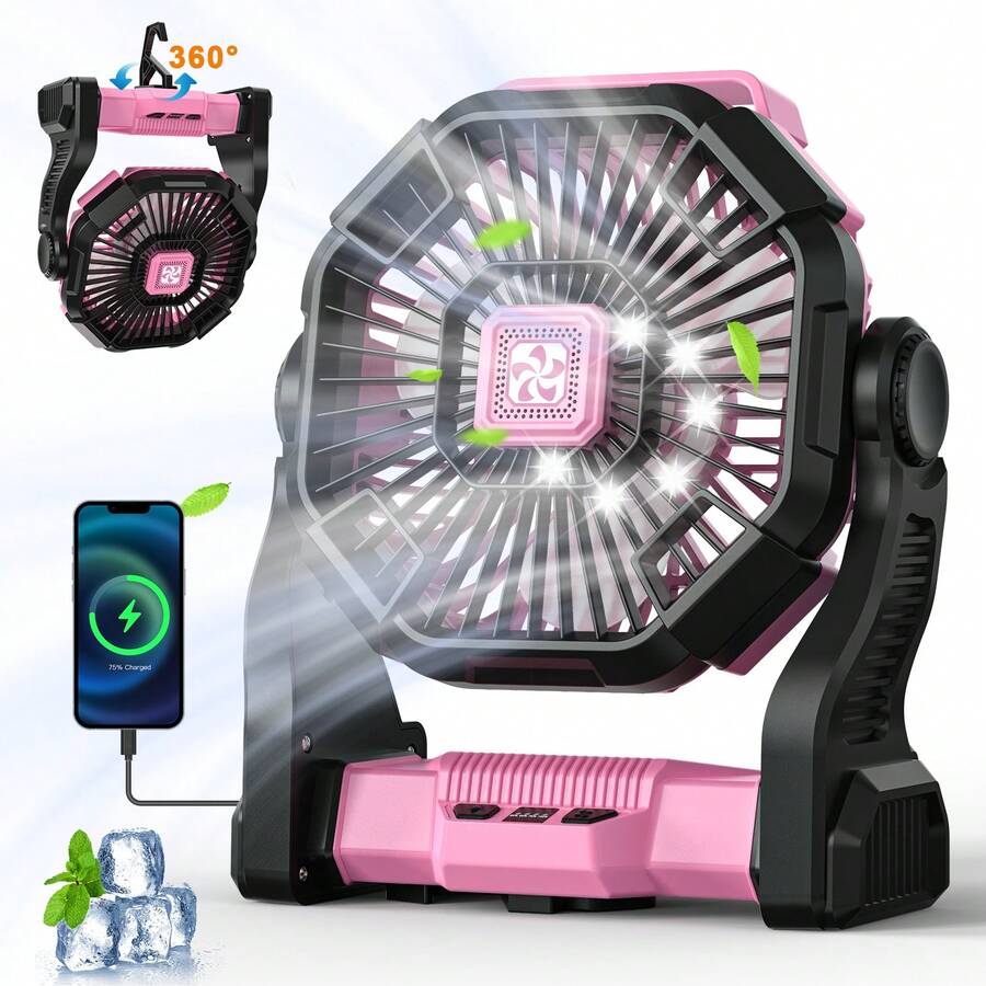 20000mAh 휴대용 배터리 구동 팬(LED 랜턴 포 - Outdoor Power With Timer 리뷰 및 가격