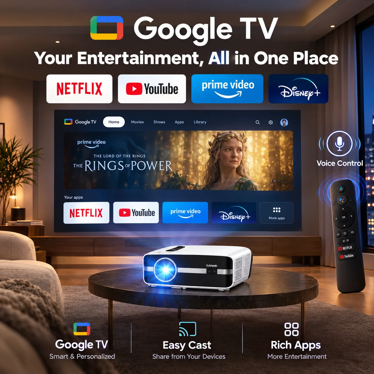 새로운 A9S 4K 4000ANSI 프로젝터, 자동 초 - Outdoor Power Products 리뷰 및 가격